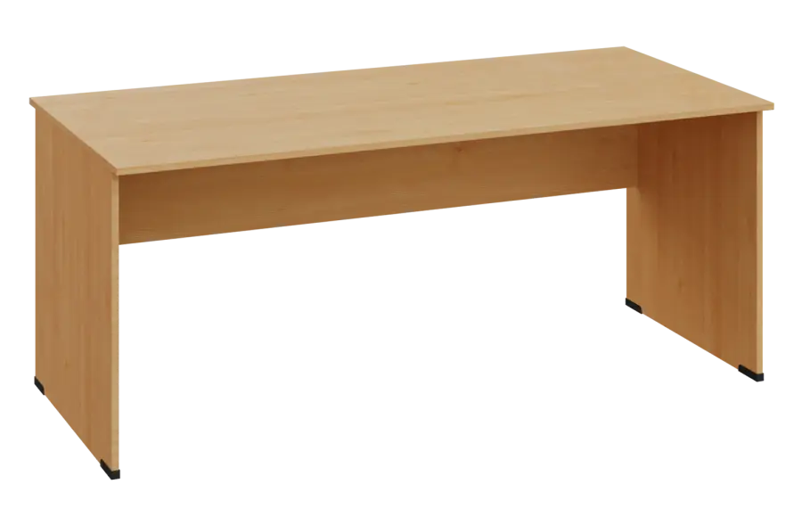 EPL 18 - 18 stůl kancelářský, dřevěná podnož, deska 18 mm, široký 1800 mm, javor horský